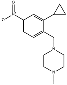 1-[(2-Cyclopropyl-4-nitrophenyl)methyl]-4-methylpiperazine Structure
