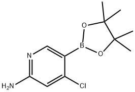 4-氯-5-(4,4,5,5-四甲基-1,3,2-二氧杂环戊硼烷-2-基)吡啶-2-胺,944401-60-9,结构式