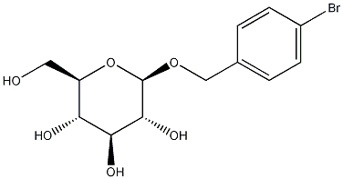 (4-Bromophenyl)methyl-beta-D-glucopyranoside Structure