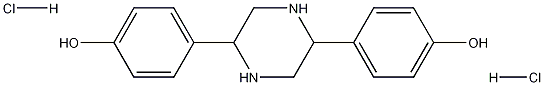 2,5-ビス(4-ヒドロキシフェニル)ピペラジン二塩酸塩 化学構造式