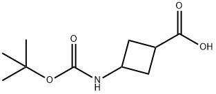 3-(tert-Butoxycarbonylamino)cyclobutanecarboxylic acid Struktur
