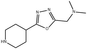 N,N-dimethyl-1-(5-(piperidin-4-yl)-1,3,4-oxadiazol-2-yl)methanamine, 949100-23-6, 结构式