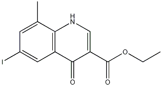 6-碘-8-甲基-4-氧代-1,4-二氢喹啉-3-羧酸乙酯, 951006-39-6, 结构式