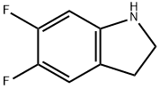 5,6-ジフルオロインドリン 化学構造式
