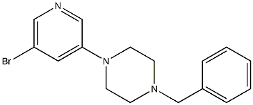 1-(5-Bromo-3-pyridinyl)-4-(phenylmethyl)-piperazine Struktur