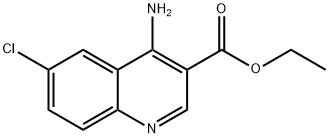 4-Amino-6-chloroquinoline-3-carboxylic acid ethyl ester Struktur