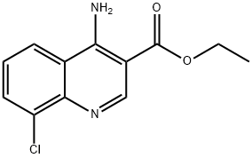 4-Amino-8-chloroquinoline-3-carboxylic acid ethyl ester Structure