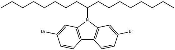 2,7-二溴-9-(1-辛基壬基)-9H-咔唑,955964-73-5,结构式