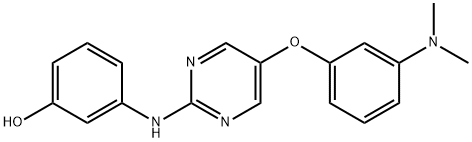 3-(5-(3-(dimethylamino)phenoxy)pyrimidin-2-ylamino)phenol Structure