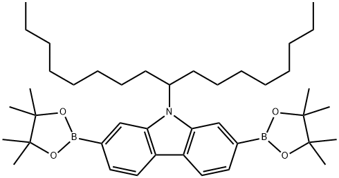 9-(1-Octylnonyl)-2,7-bis(4,4,5,5-tetramethyl-1,3,2-dioxaborolan-2-yl)-9H-carbazole Struktur