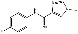 N-(4-Fluorophenyl)1-methyl-1H-imidazole-4-carboximidamide 化学構造式
