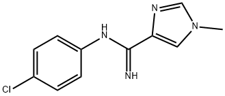 N-(4-Chlorophenyl)1-methyl-1H-imidazole-4-carboximidamide 化学構造式