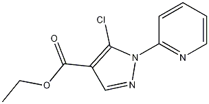 5-氯-1-(2-吡啶基)-1H-吡唑-4-羧酸乙酯,98475-61-7,结构式