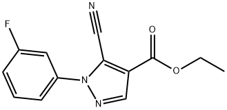 ethyl 5-cyano-1-(3-fluorophenyl)-1H-pyrazole-4-carboxylate Struktur