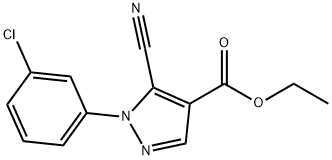 ethyl 1-(3-chlorophenyl)-5-cyano-1H-pyrazole-4-carboxylate Structure