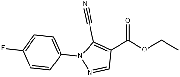 ethyl 5-cyano-1-(4-fluorophenyl)-1H-pyrazole-4-carboxylate Struktur