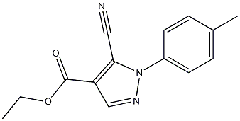 5-Cyano-1-p-tolyl-1H-pyrazole-4-carboxylic acid ethyl ester Struktur