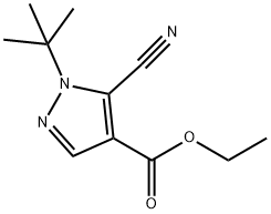 ethyl 1-tert-butyl-5-cyano-1H-pyrazole-4-carboxylate Structure