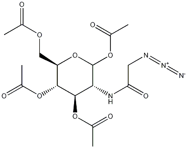 2-[(Azidoacetyl)amino]-2-deoxy-D-glucopyranose 1,3,4,6-tetraacetate Structure