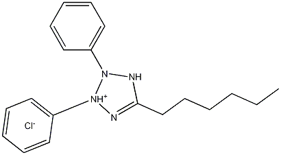 5-Hexyl-2,3-diphenyl-2H-tetrazolium chloride 化学構造式