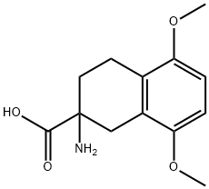 2-アミノ-5,8-ジメトキシ-1,2,3,4-テトラヒドロナフタレン-2-カルボン酸 化学構造式