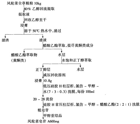 风轮菜中三萜皂苷的提取分离