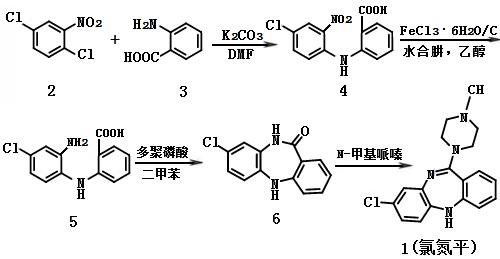 氯氮平的合成路线