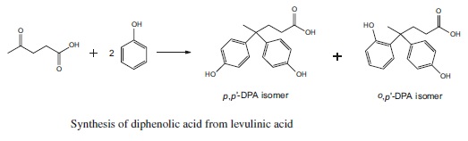Synthesis of diphenolic acid from levulinic acid