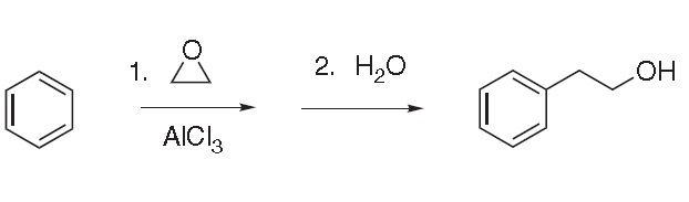 Friedel–Crafts reaction of benzene and ethylene oxide