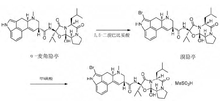 甲磺酸溴隐亭的合成路线