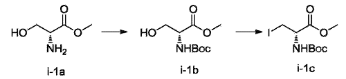  BOC-3-碘-D-丙氨酸甲酯的合成路线
