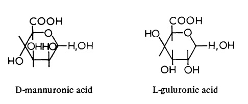 D-mannuronic acid or L-guluronic acid