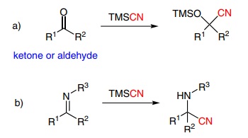 Trimethylsilyl cyanide Reactions