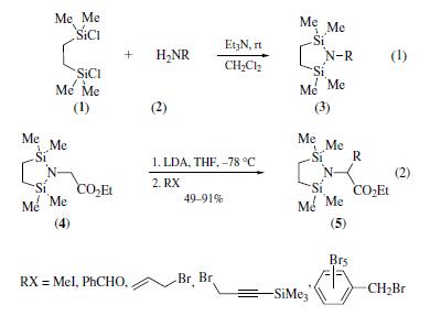 Reactions of 1,2-Bis(chlorodimethylsilyl)ethane