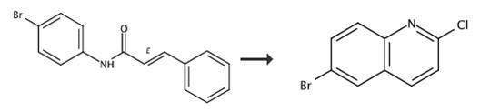 6-溴-2-氯喹啉的结构式