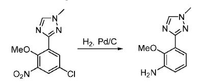 synthesis of 2-methoxy-3-(1-methyl-1H-1,2,4-triazol-3-yl)aniline