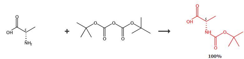 N-叔丁氧羰基-L-丙氨酸的合成路线