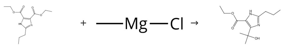 4-(1-羟基-1-甲基乙基)-2-丙基-1H-咪唑-5-羧酸乙酯的合成