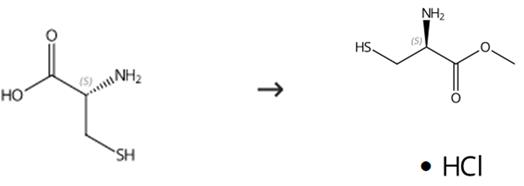 L-半胱氨酸甲酯盐酸盐的合成路线