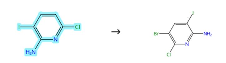 2-氨基-3-碘-6-氯吡啶的溴化反应