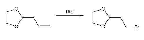 2-(2-溴乙基)-1,3-二恶烷反应式