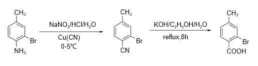2-溴-4-甲基苯甲酸的合成路线