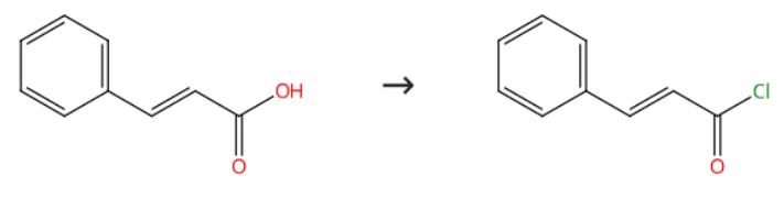 图2 肉桂酰氯的合成路线