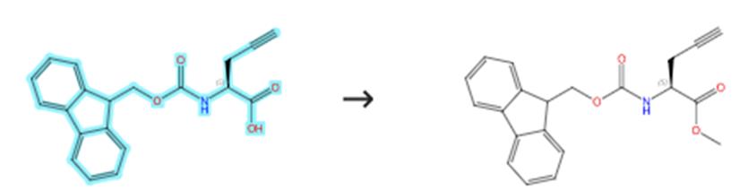 FMOC-L-炔丙基甘氨酸的酯化反应