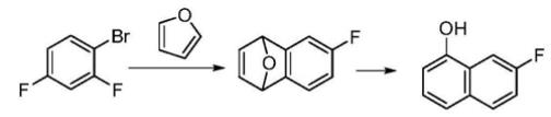 7-氟萘-1-醇反应式