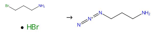 图1 3-叠氮基丙胺的合成路线