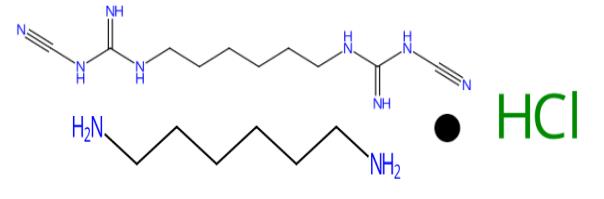 图1 聚六亚甲基双胍的结构