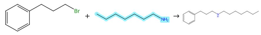 正庚胺和烷基溴的亲核取代反应