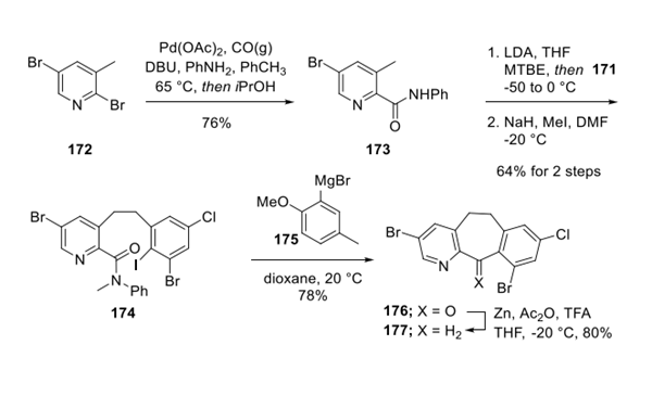 Lonafarnib Tricycle synthesis