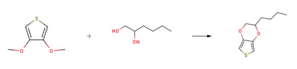 2-Butyl-2,3-dihydrothieno[3,4-b]-1,4-dioxine synthesis